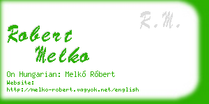 robert melko business card